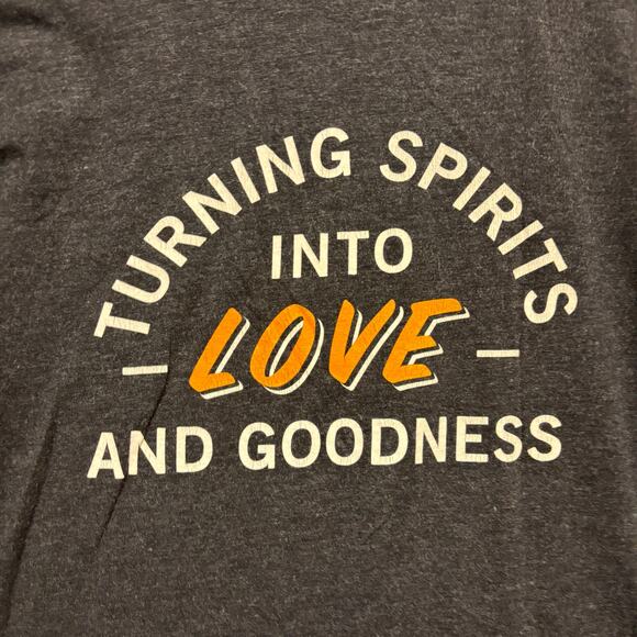 Next Level Tito’s Vodka Promo Tee Shirt Medium Gray Turning Spirits Into Love - Picture 8 of 10